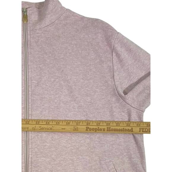Nordstrom‎ Womens Knit Zip Up Jacket Size XL Heathered Pink READ - Picture 10 of 12